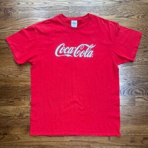 Vintage Delta Pro Weight Red Coca Cola Graphic Men's T-Shirt Size Large